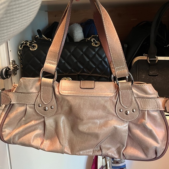 Longchamp Idole Soft Tan Calfskin Leather Baguette Shoulder Bag VINTAGE - Picture 3 of 5